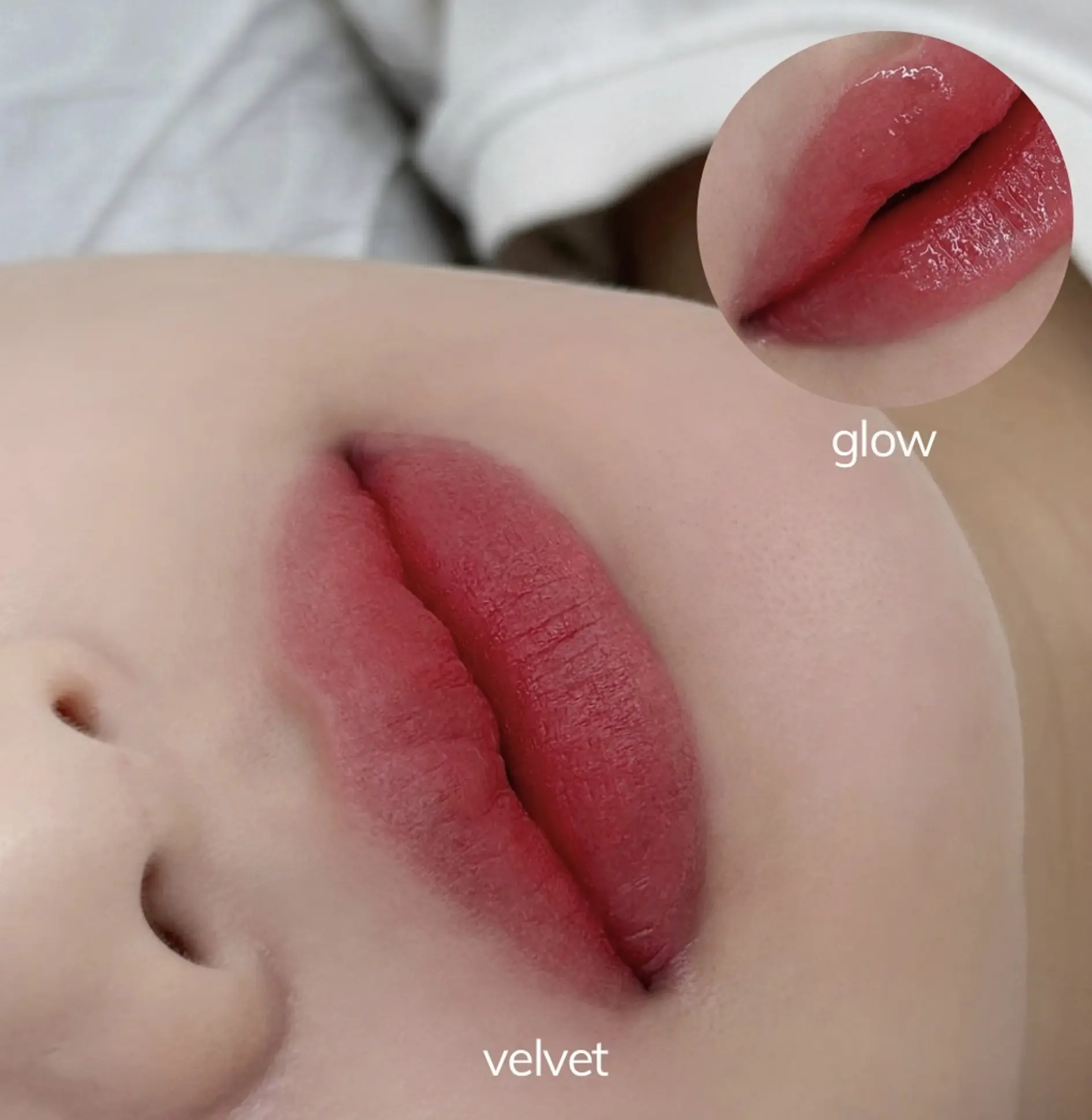 Kim Kardashian inspired lip blush tattoo